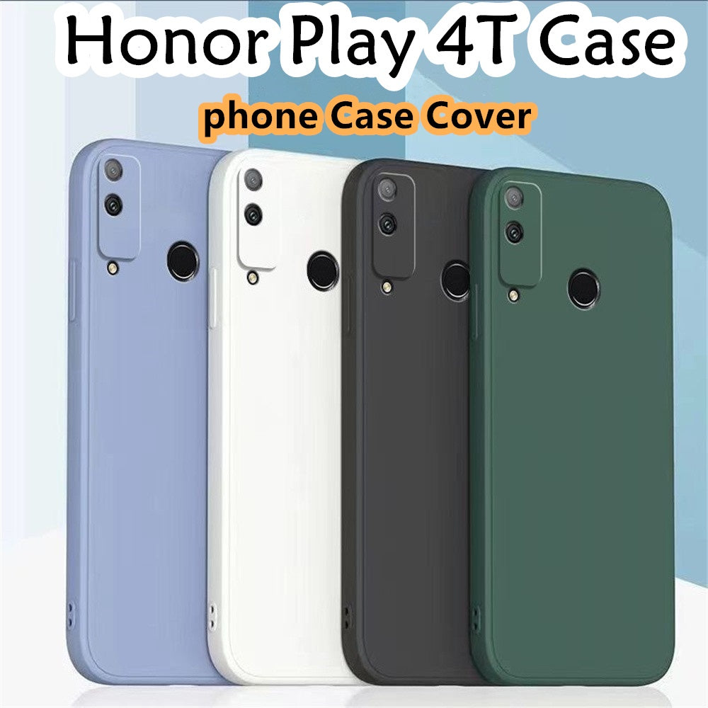 For Honor Play 4T Cover Drop and wear resistant Silicone Full Case Classic Simple Solid Color Phone Case Cover