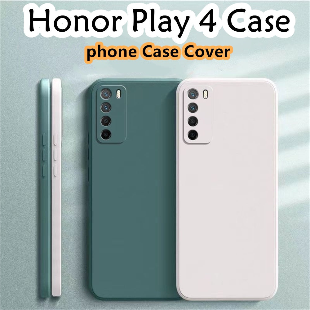 For Honor Play 4 Cover Drop and wear resistant Silicone Full Case Classic Simple Solid Color Phone Case Cover