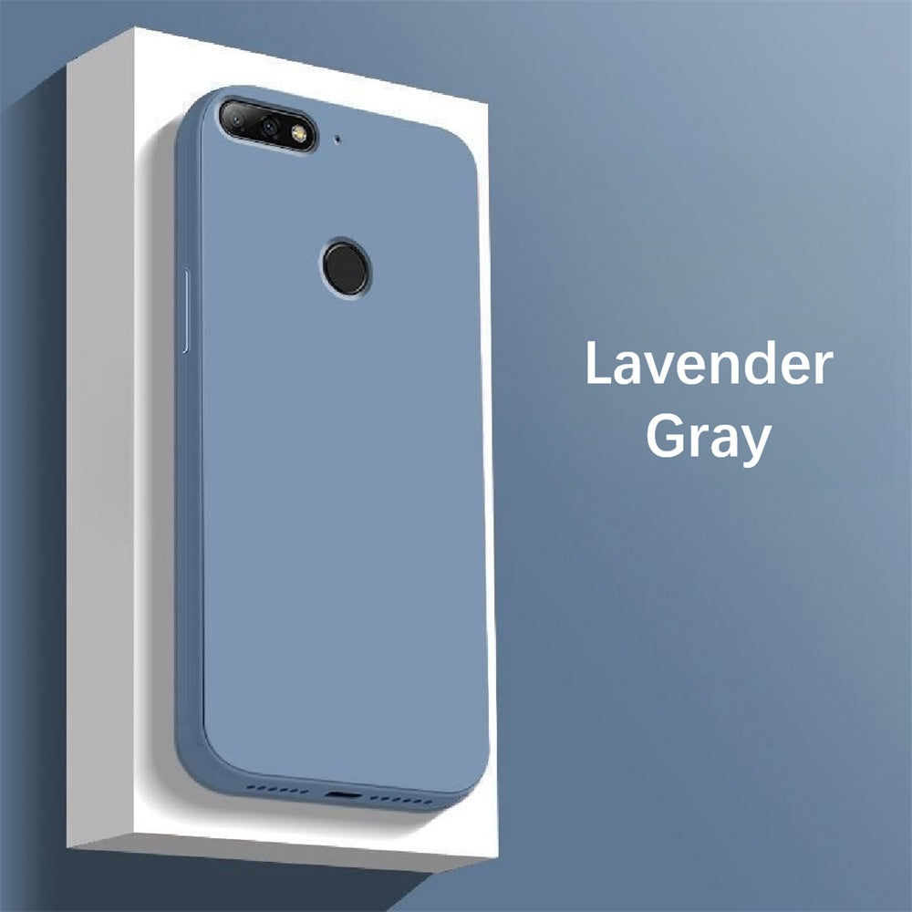 For Huawei Enjoy 8 Cover Drop and wear resistant Silicone Full Case Classic Simple Solid Color Phone Case Cover