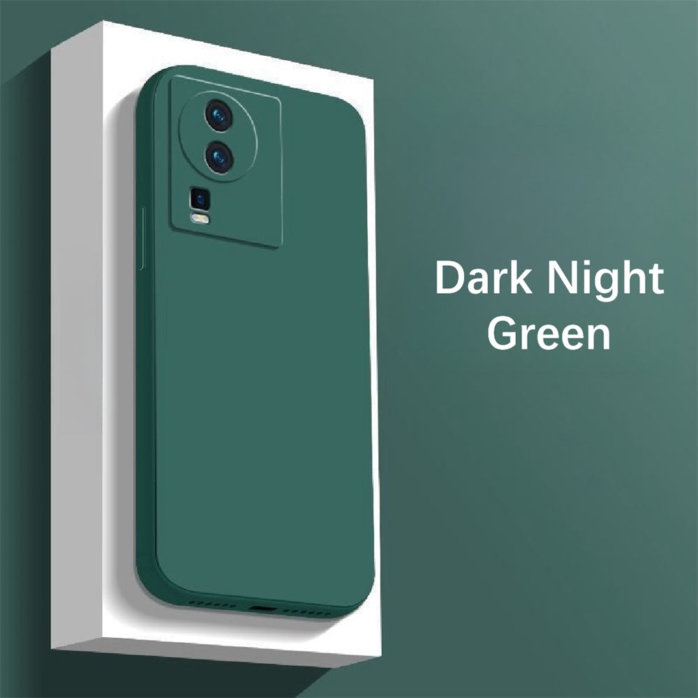 For IQOO Neo 7 Cover Drop and wear resistant Silicone Full Case Classic Simple Solid Color Phone Case Cover