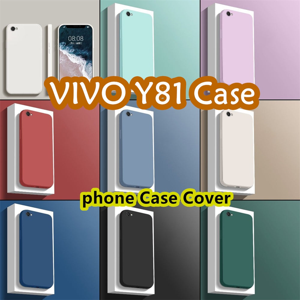 For VIVO Y81 Cover Drop and wear resistant Silicone Full Case Classic Simple Solid Color Phone Case Cover