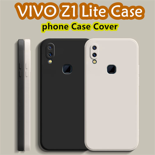 For VIVO Z1 Lite Cover Drop and wear resistant Silicone Full Case Classic Simple Solid Color Phone Case Cover
