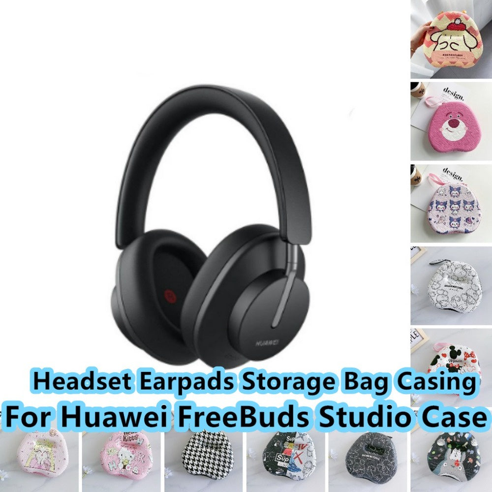 For Huawei FreeBuds Studio Headphone Case Cartoon Creative Patterns Headset Earpads Storage Bag Casing Box