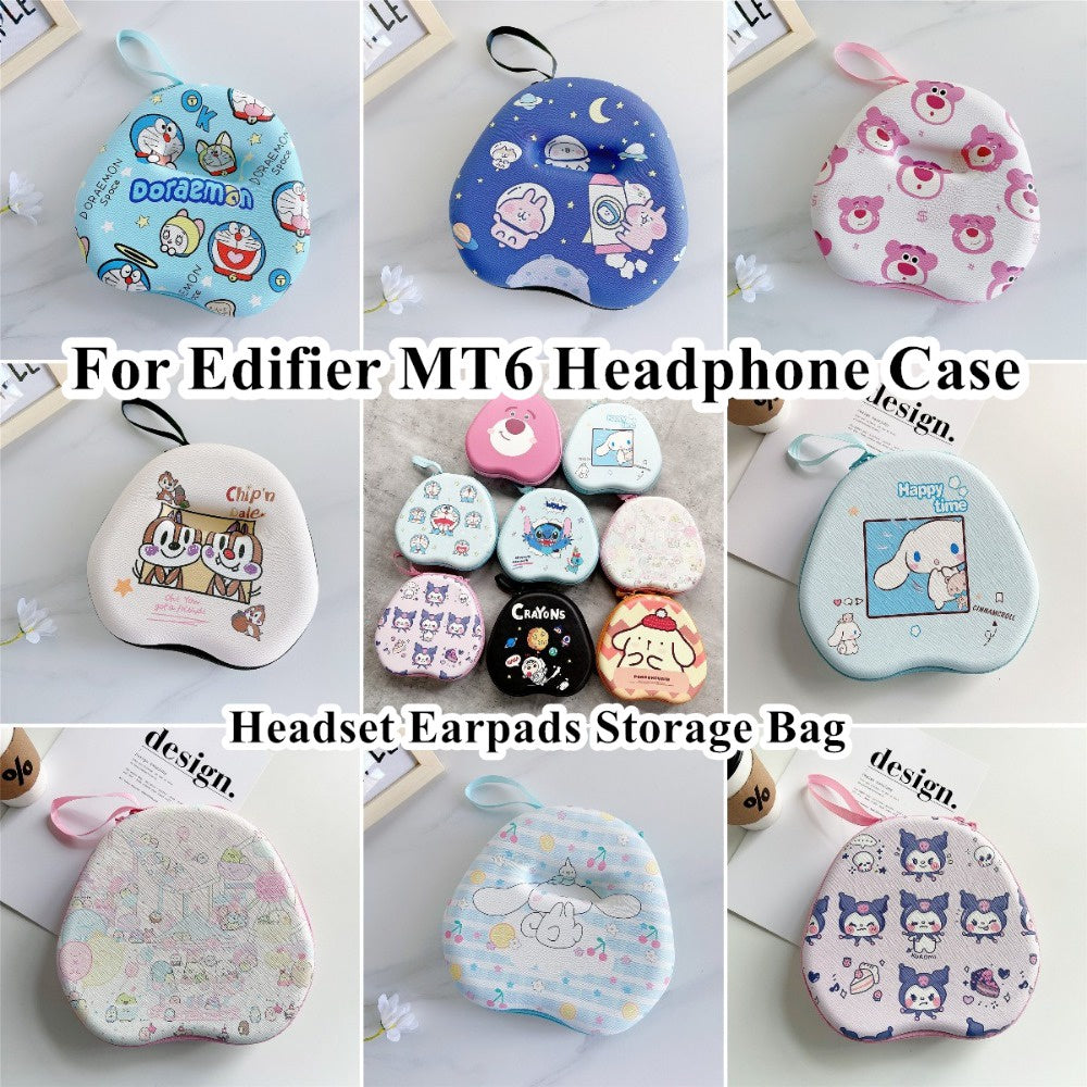 For Edifier MT6 Headphone Case Cartoon Creative Patterns Headset Earpads Storage Bag Casing Box