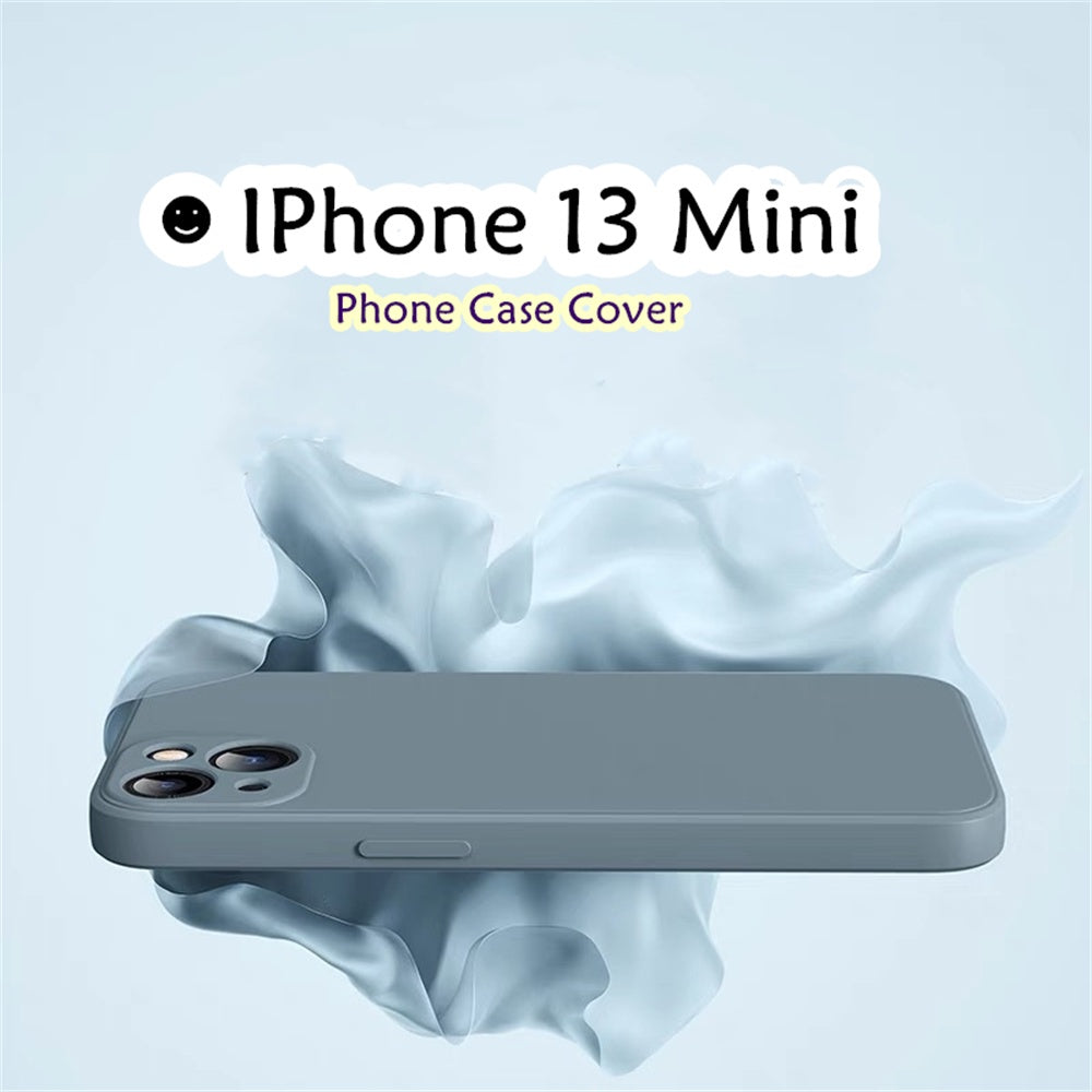 For IPhone 13 Mini Cover Drop and wear resistant Silicone Full Case Classic Simple Solid Color Phone Case Cover