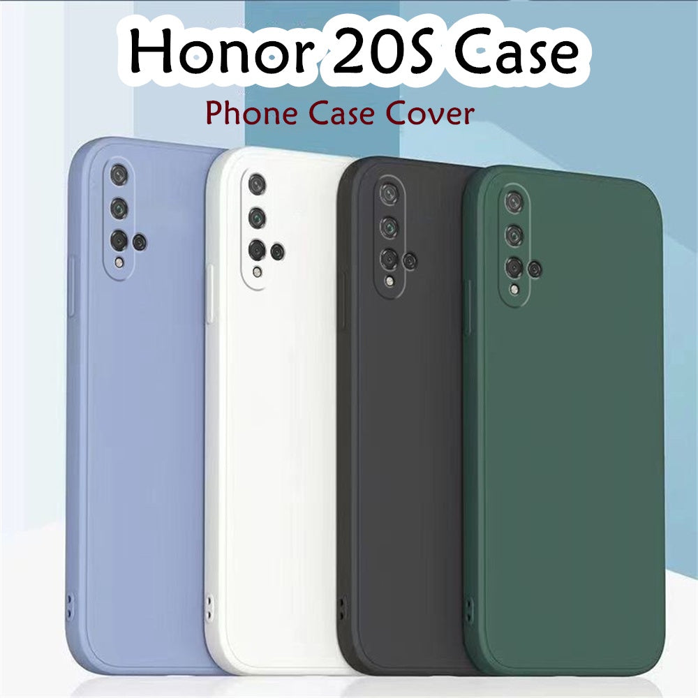 For Honor 20S Cover Drop and wear resistant Silicone Full Case Classic Simple Solid Color Phone Case Cover