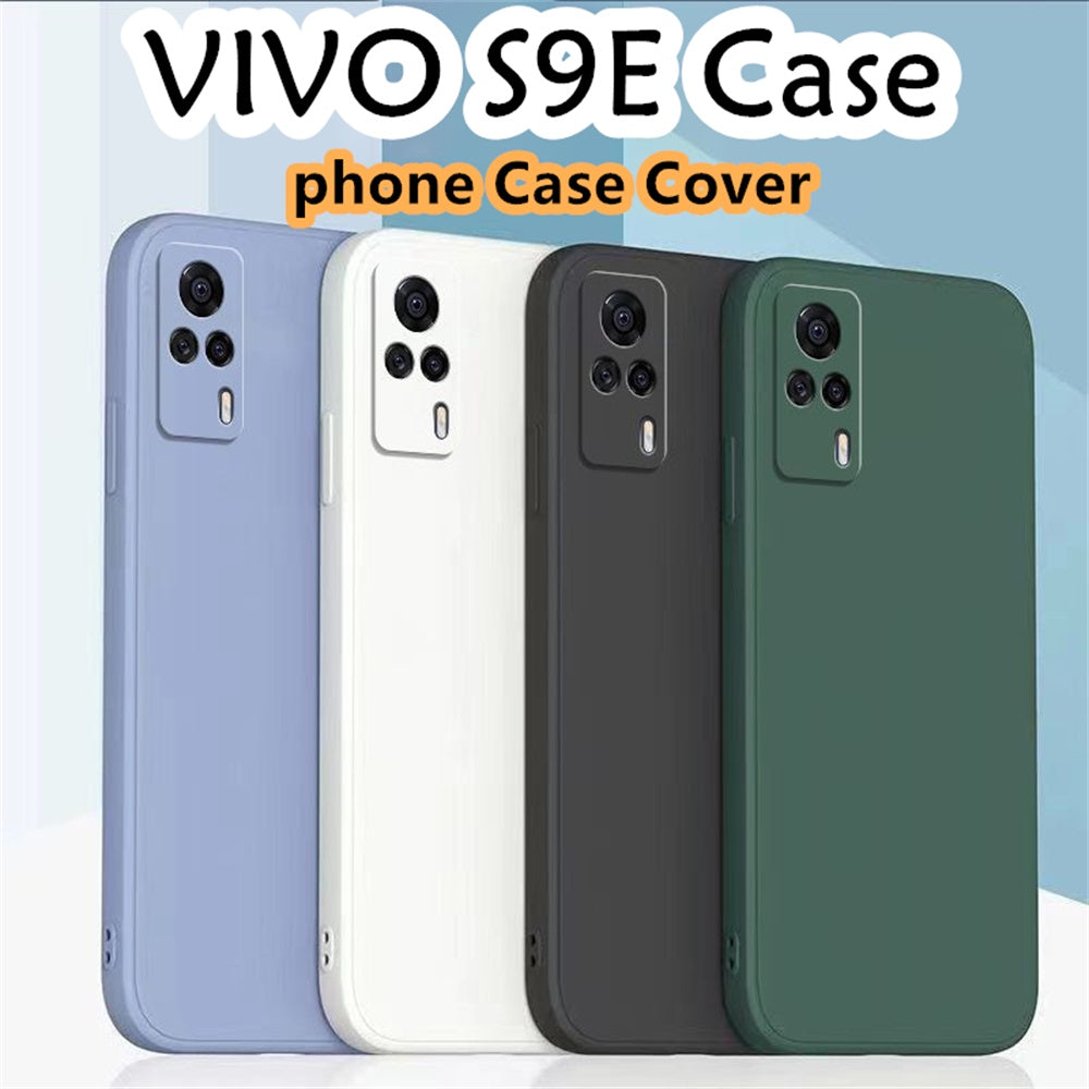 For VIVO S9E Cover Drop and wear resistant Silicone Full Case Classic Simple Solid Color Phone Case Cover