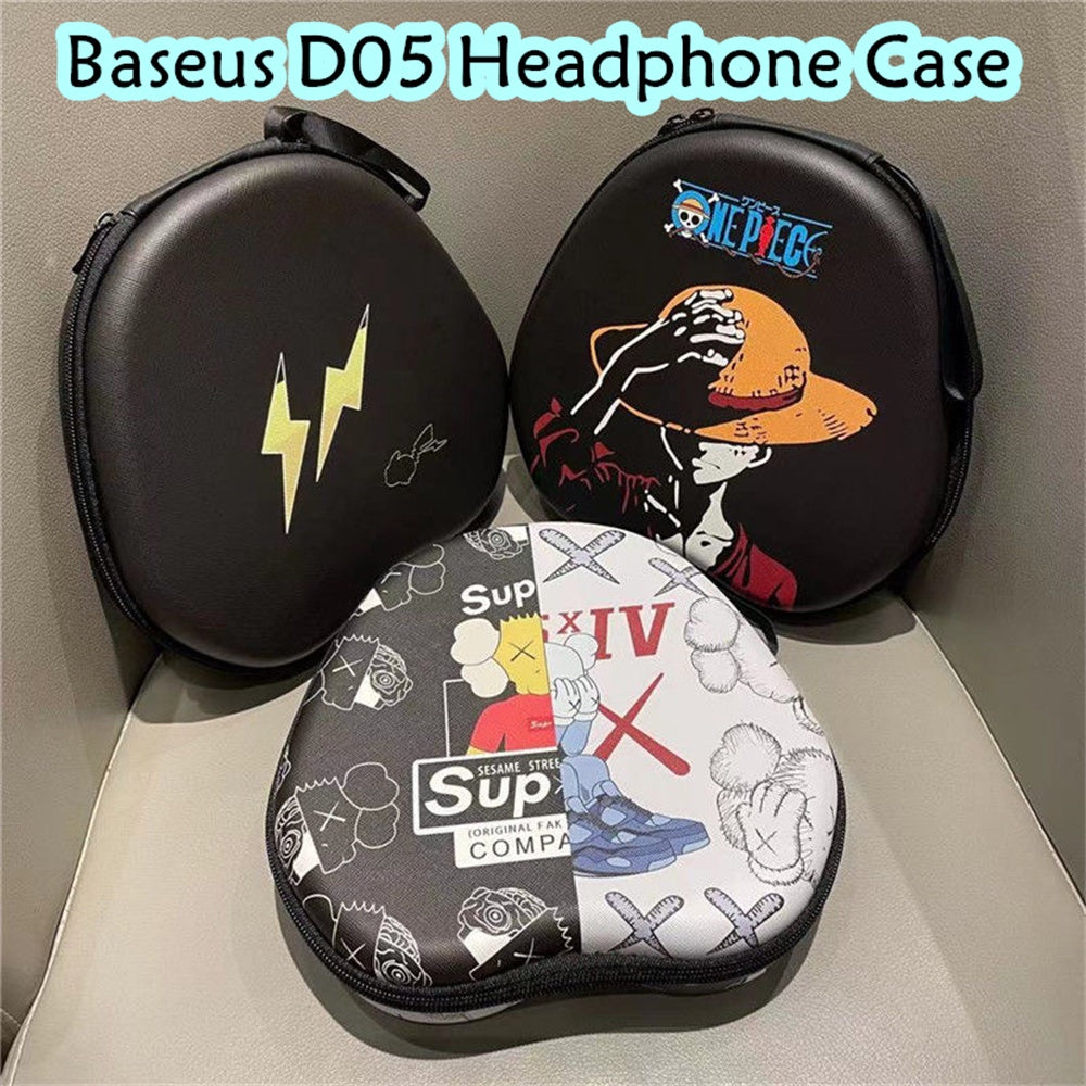 For Baseus D05 Headphone Case Cartoon Creative Patterns Headset Earpads Storage Bag Casing Box