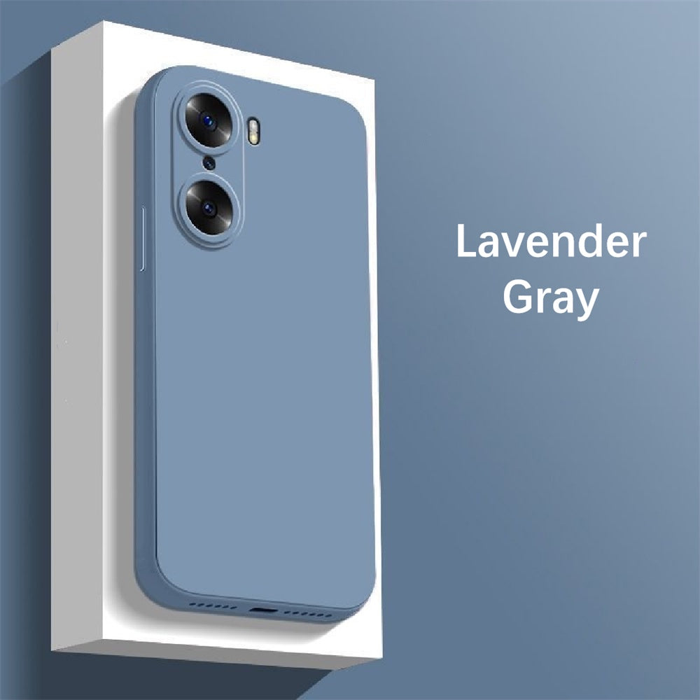 For Honor 60 Cover Drop and wear resistant Silicone Full Case Classic Simple Solid Color Phone Case Cover