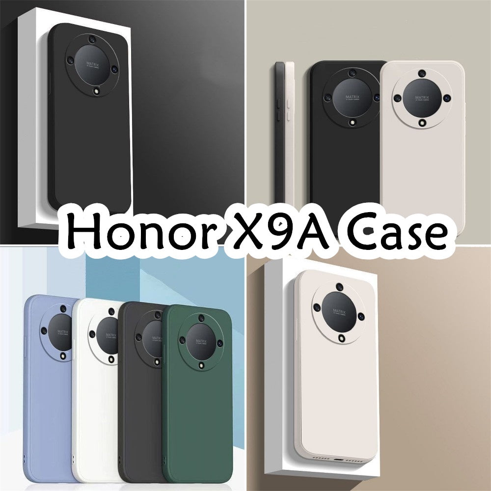 For Honor X9A Cover Drop and wear resistant Silicone Full Case Classic Simple Solid Color Phone Case Cover