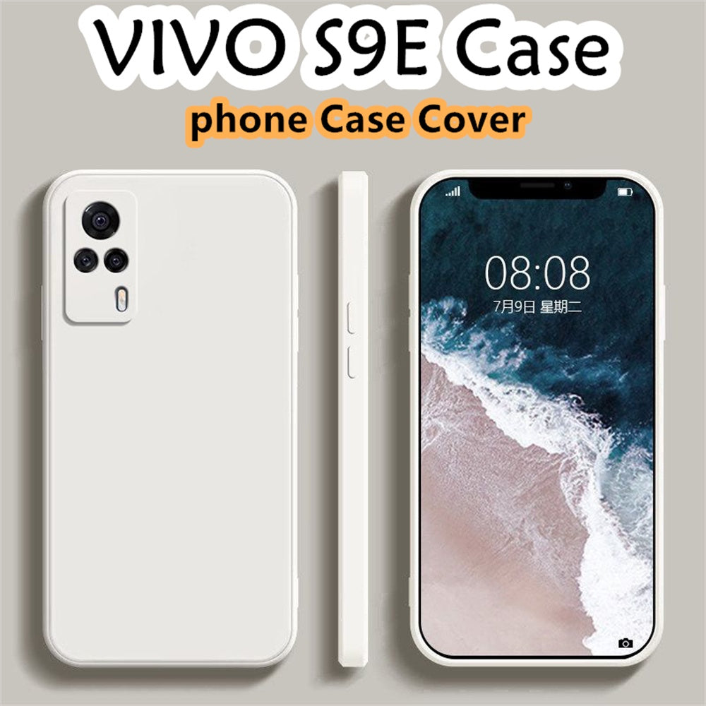For VIVO S9E Cover Drop and wear resistant Silicone Full Case Classic Simple Solid Color Phone Case Cover