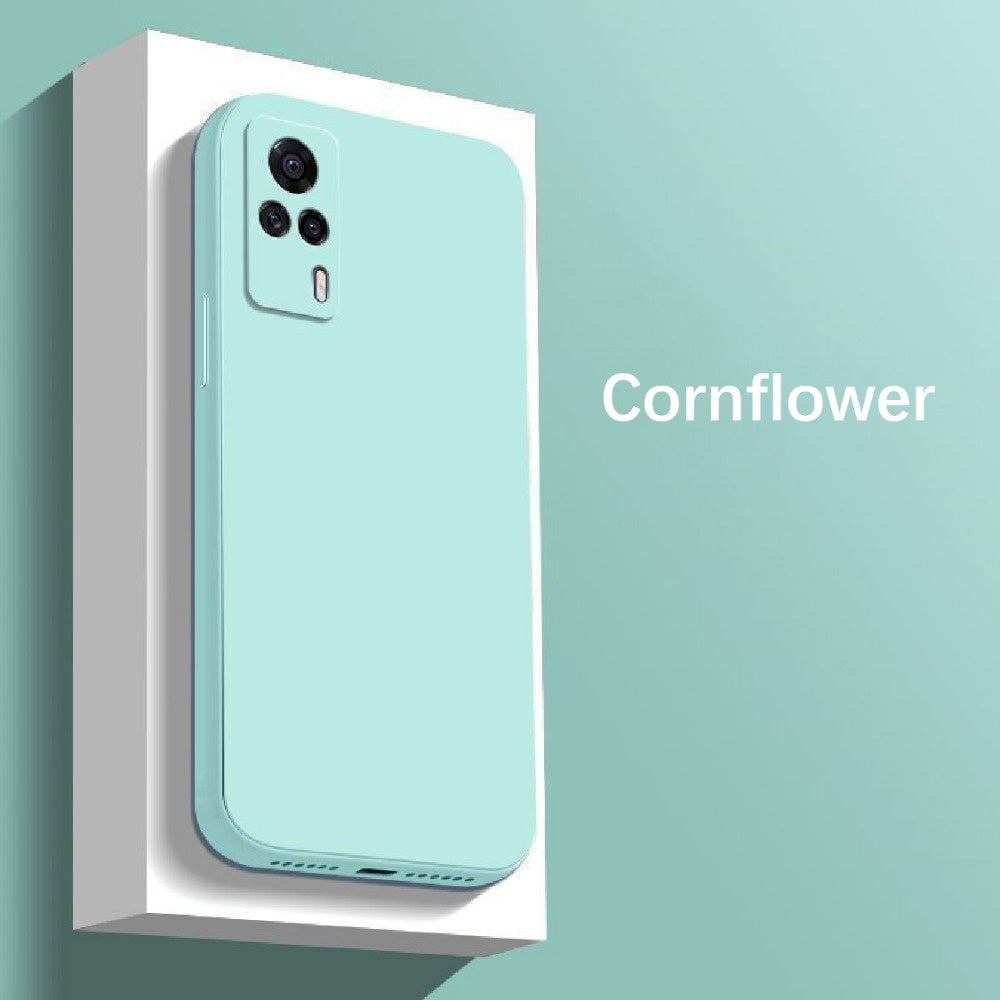 For VIVO S9E Cover Drop and wear resistant Silicone Full Case Classic Simple Solid Color Phone Case Cover