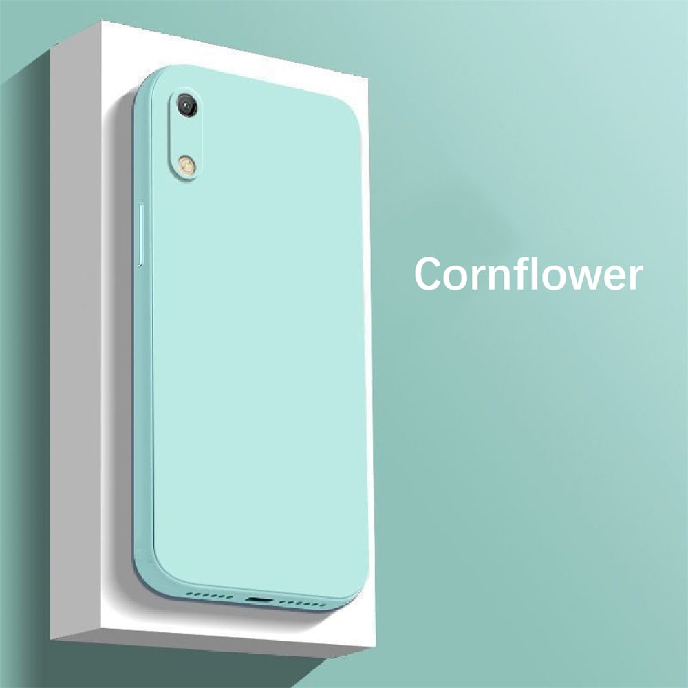 For Honor 8A Cover Drop and wear resistant Silicone Full Case Classic Simple Solid Color Phone Case Cover