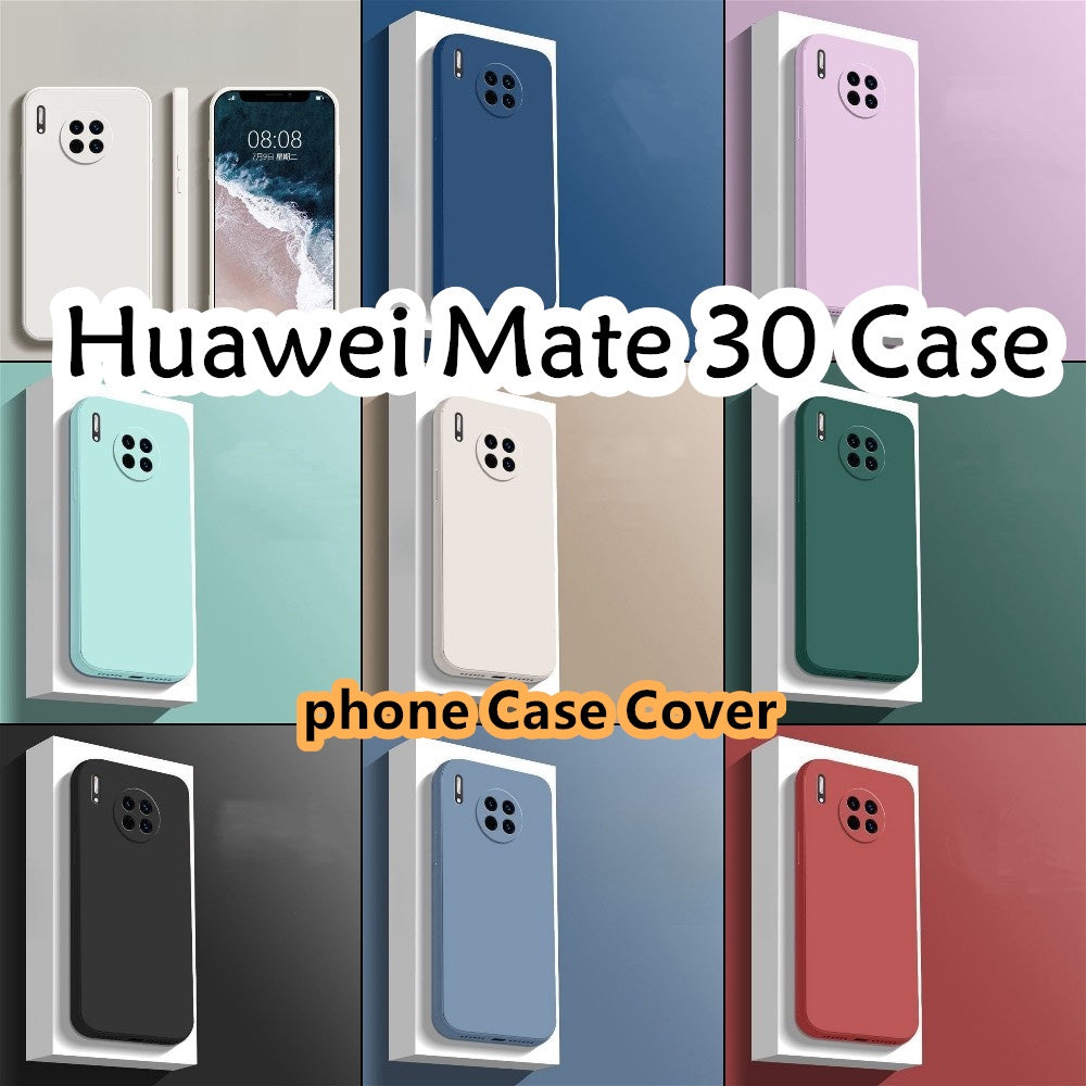 For Huawei Mate 30 Cover Drop and wear resistant Silicone Full Case Classic Simple Solid Color Phone Case Cover