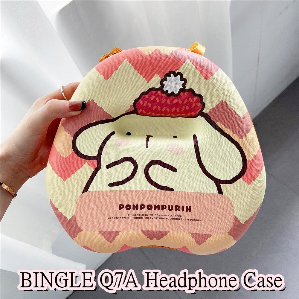 For BINGLE Q7A Headphone Case Cartoon Creative Patterns Headset Earpads Storage Bag Casing Box