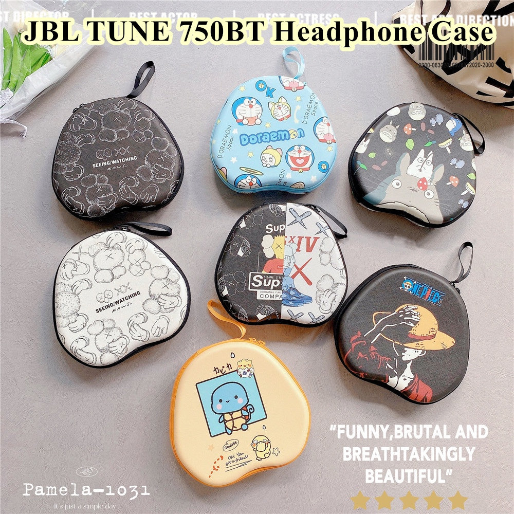 For JBL TUNE 750BT Headphone Case Cartoon Creative Patterns Headset Earpads Storage Bag Casing Box