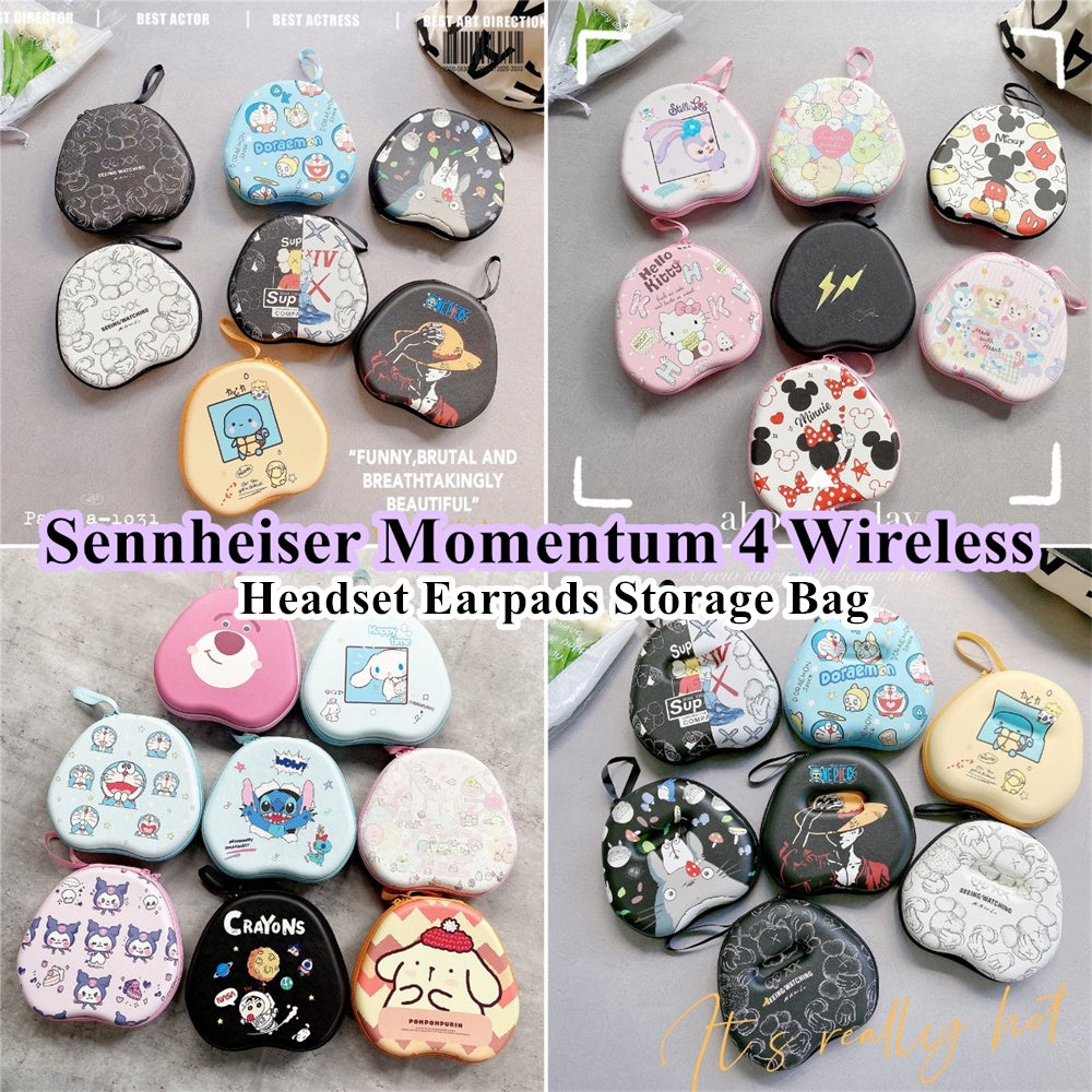 For Sennheiser Momentum 4 Wireless Headphone Case Cartoon Creative Patterns Headset Earpads Storage Bag Casing Box