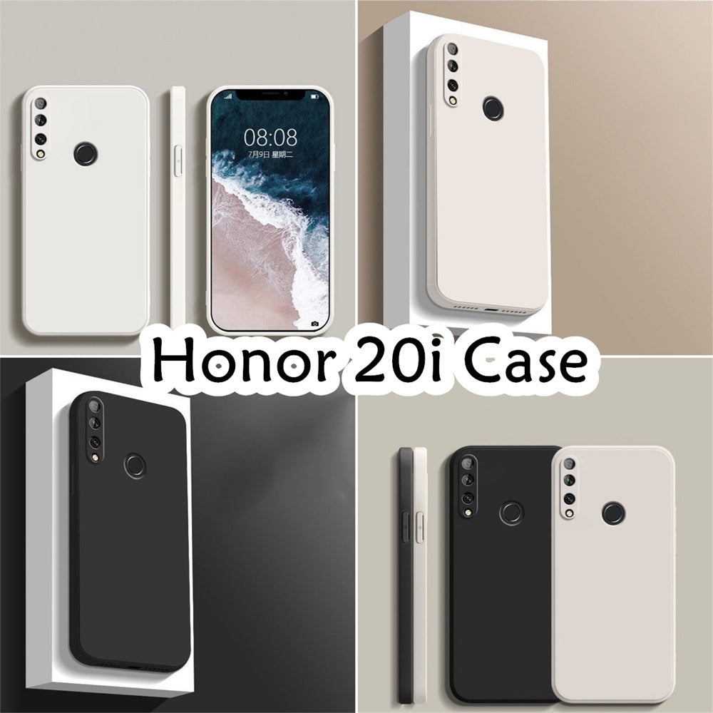 For Honor 20i Cover Drop and wear resistant Silicone Full Case Classic Simple Solid Color Phone Case Cover