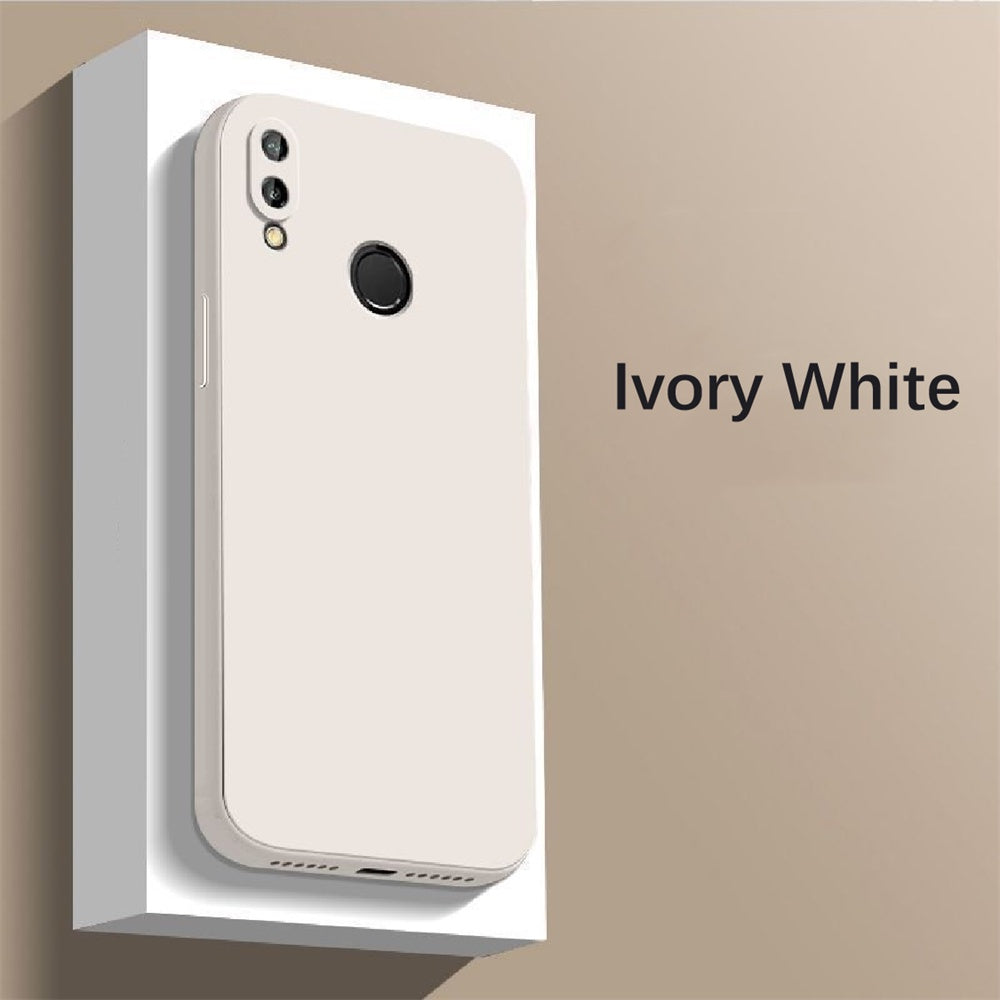 For Huawei P Smart Plus Cover Drop and wear resistant Silicone Full Case Classic Simple Solid Color Phone Case Cover