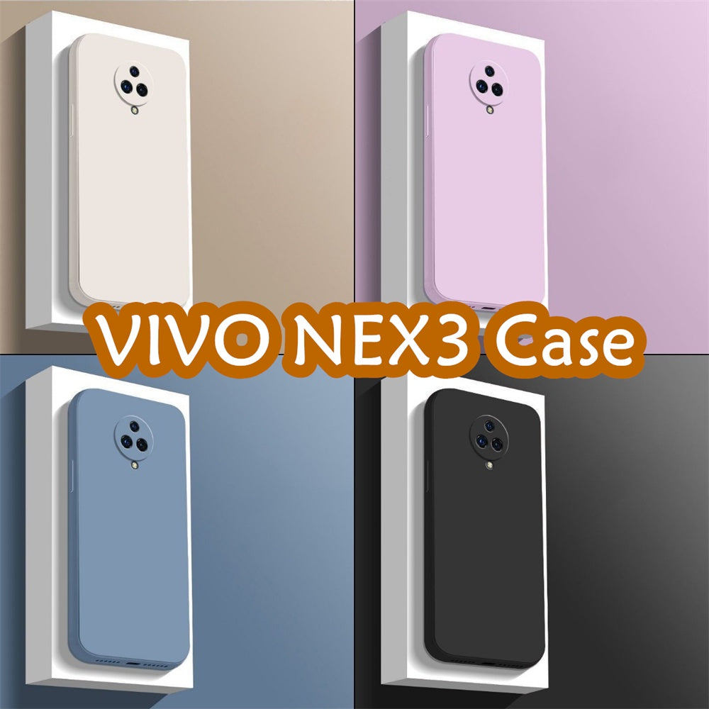 For VIVO NEX3 Cover Drop and wear resistant Silicone Full Case Classic Simple Solid Color Phone Case Cover
