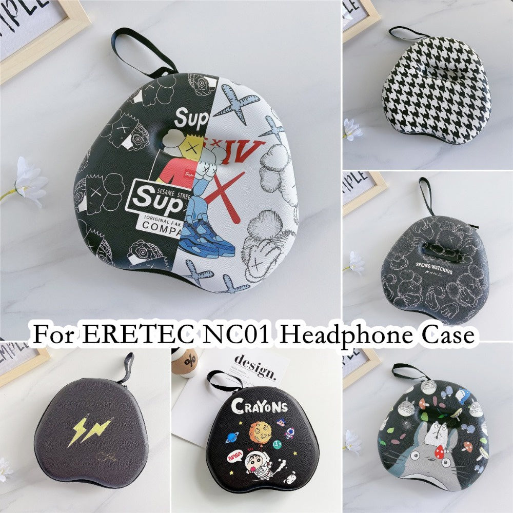 For ERETEC NC01 Headphone Case Cartoon Creative Patterns Headset Earpads Storage Bag Casing Box