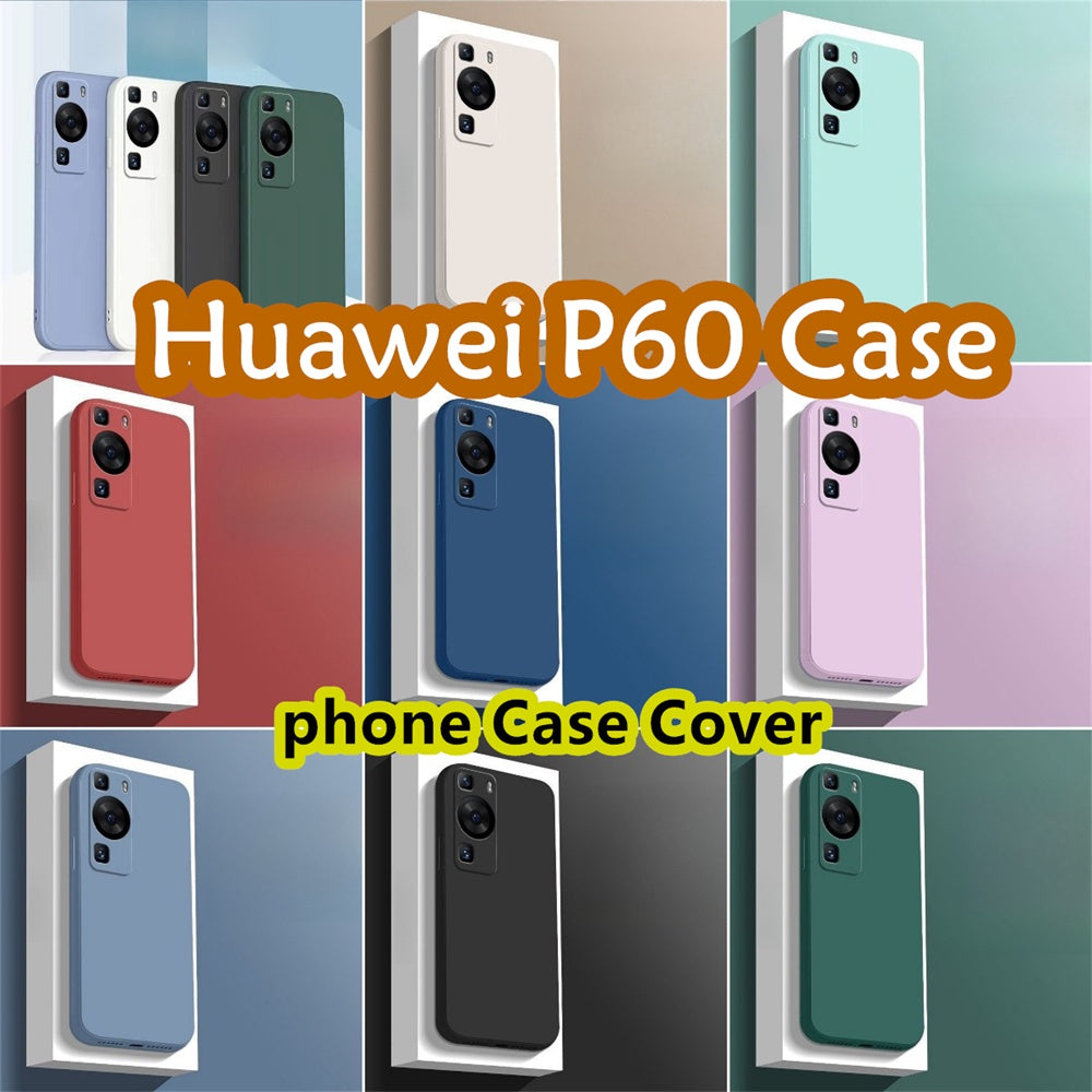 For Huawei P60 Cover Drop and wear resistant Silicone Full Case Classic Simple Solid Color Phone Case Cover