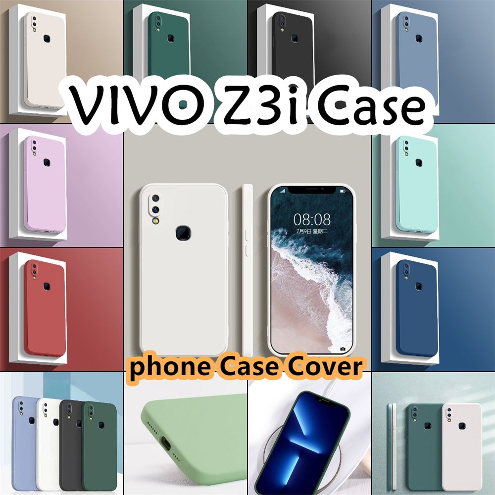 For VIVO Z3i Cover Drop and wear resistant Silicone Full Case Classic Simple Solid Color Phone Case Cover