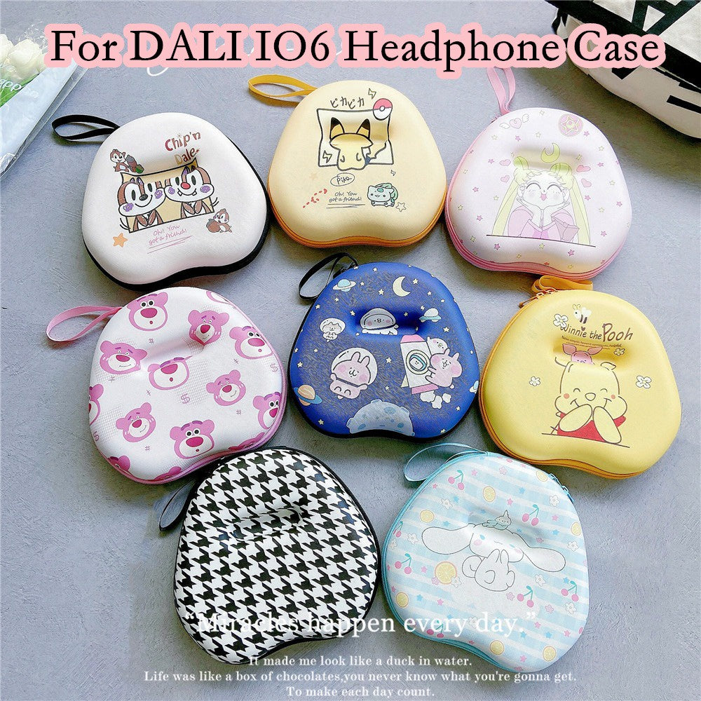 For DALI IO6 Headphone Case Cartoon Creative Patterns Headset Earpads Storage Bag Casing Box