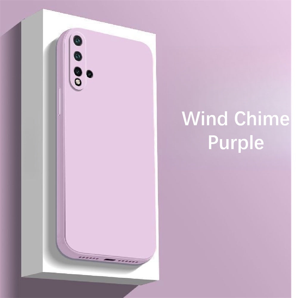 For Huawei Nova 5 Pro Cover Drop and wear resistant Silicone Full Case Classic Simple Solid Color Phone Case Cover