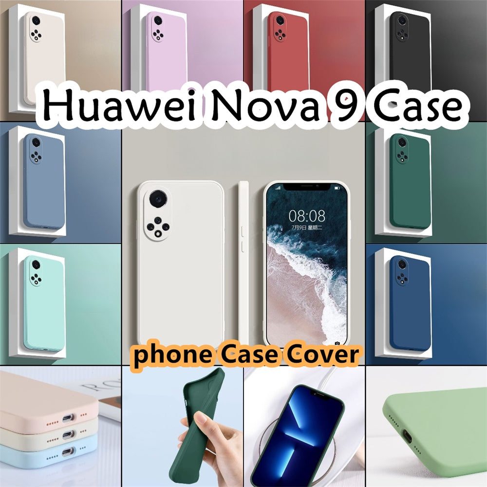 For Huawei Nova 9 Pro Cover Drop and wear resistant Silicone Full Case Classic Simple Solid Color Phone Case Cover