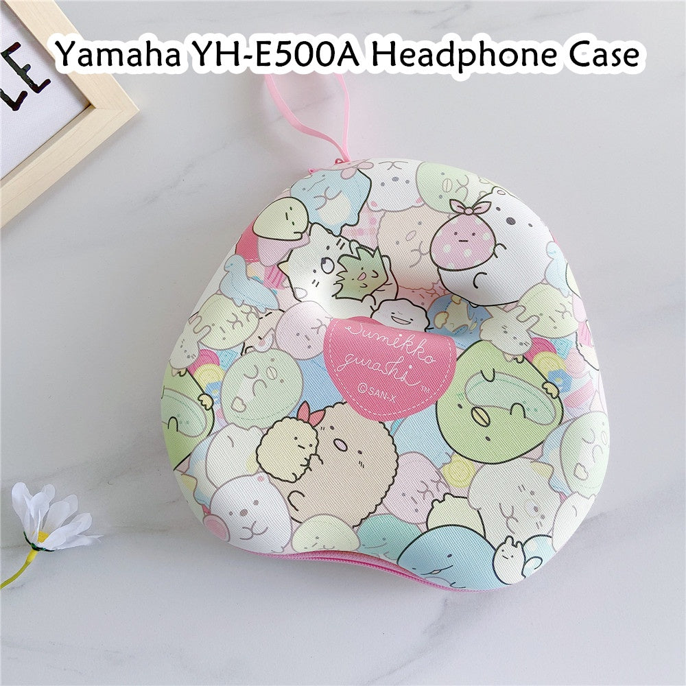 For Yamaha YH-E500A Headphone Case Cartoon Creative Patterns Headset Earpads Storage Bag Casing Box
