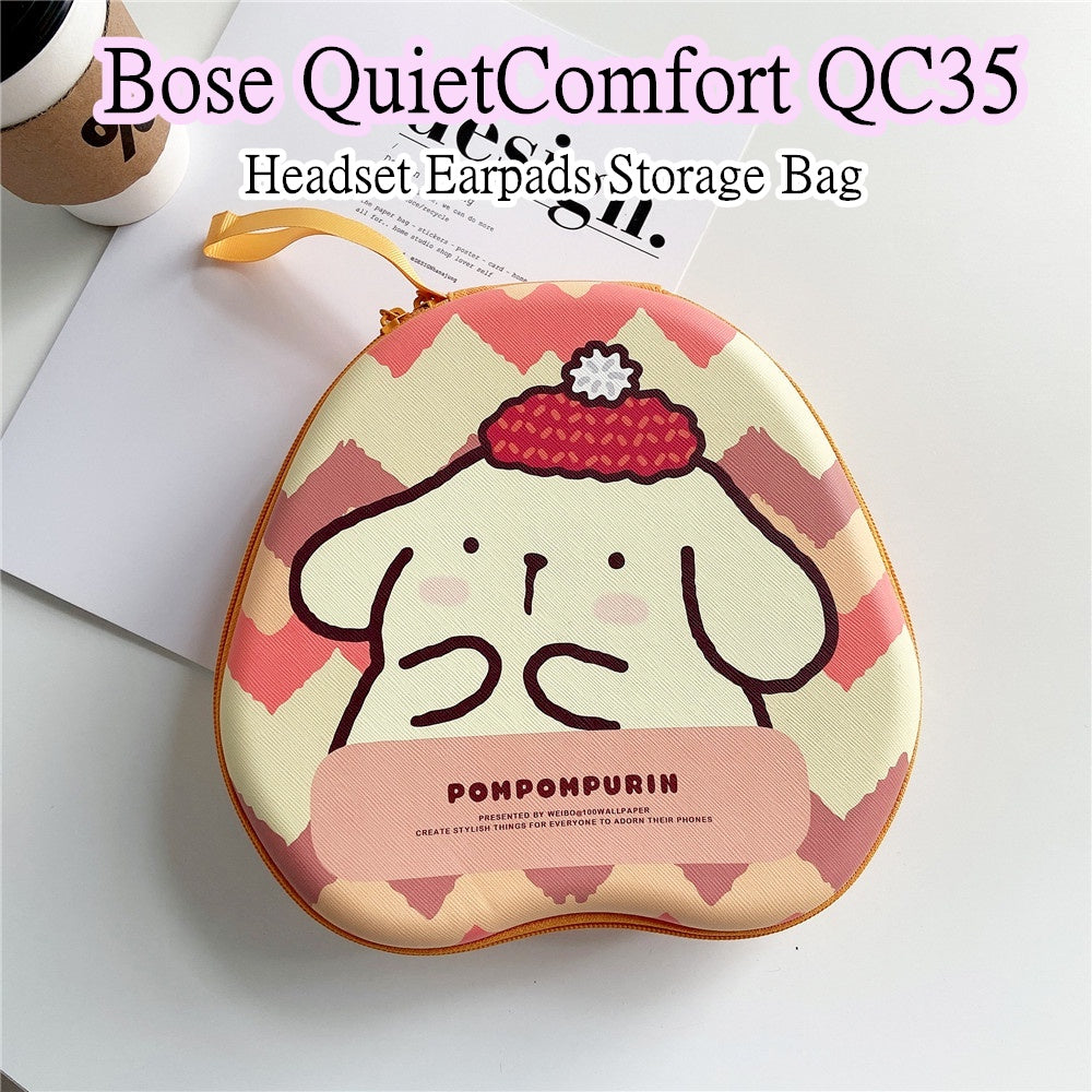 For Bose QuietComfort QC35 Headphone Case Cartoon Creative Patterns Headset Earpads Storage Bag Casing Box