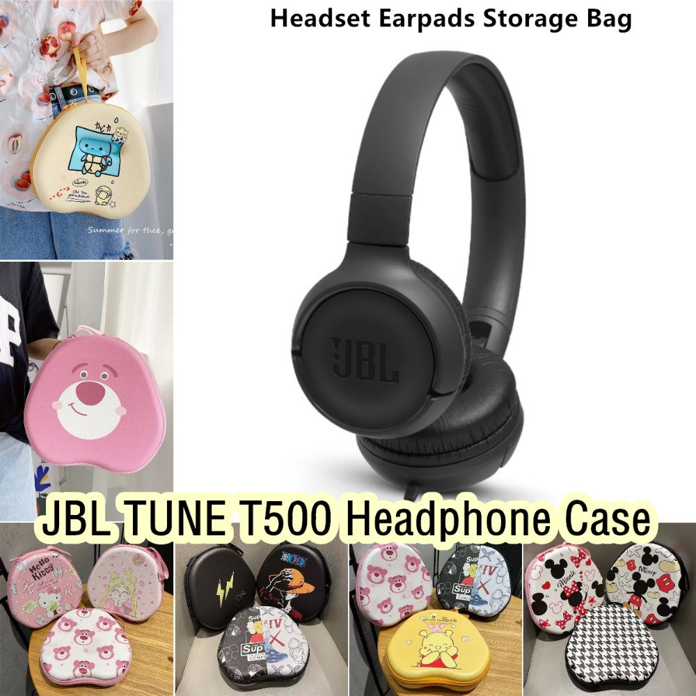 For JBL TUNE T500 Headphone Case Cartoon Creative Patterns Headset Earpads Storage Bag Casing Box