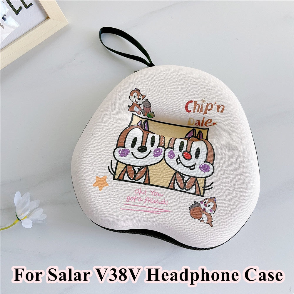 For Salar V38V Headphone Case Cartoon Creative Patterns Headset Earpads Storage Bag Casing Box