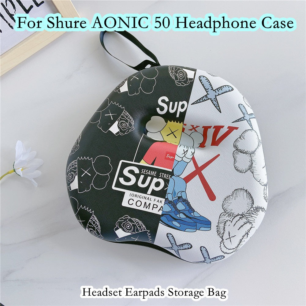For Shure AONIC 50 Headphone Case Cartoon Creative Patterns Headset Earpads Storage Bag Casing Box