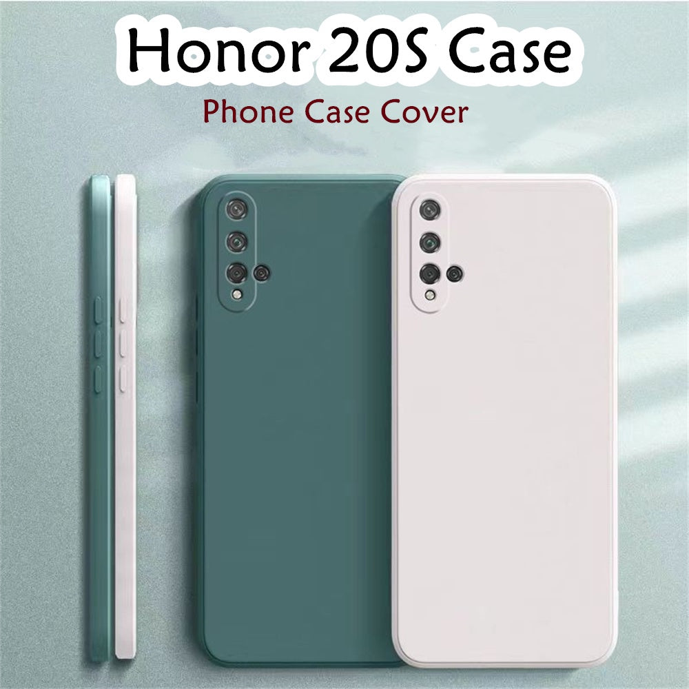 For Honor 20S Cover Drop and wear resistant Silicone Full Case Classic Simple Solid Color Phone Case Cover