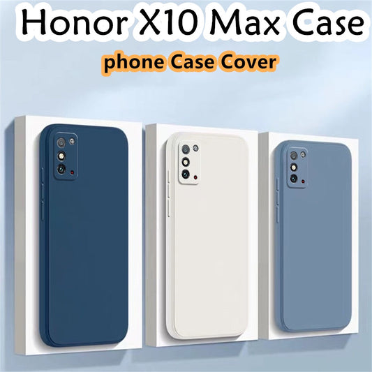 For Honor X10 Max Cover Drop and wear resistant Silicone Full Case Classic Simple Solid Color Phone Case Cover