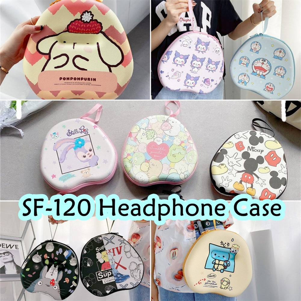 For SF-120 Headphone Case Cartoon Creative Patterns Headset Earpads Storage Bag Casing Box
