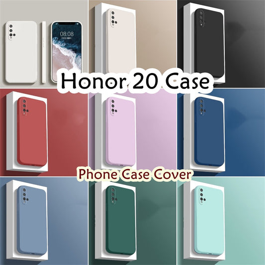 For Honor 20 Cover Drop and wear resistant Silicone Full Case Classic Simple Solid Color Phone Case Cover