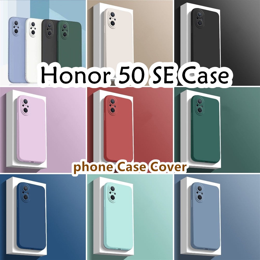 For Honor 50 SE Cover Drop and wear resistant Silicone Full Case Classic Simple Solid Color Phone Case Cover