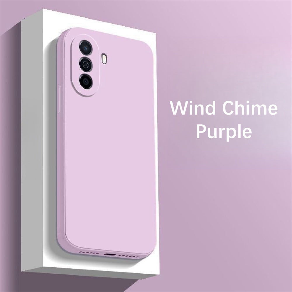 For Huawei Nova Y70 Cover Drop and wear resistant Silicone Full Case Classic Simple Solid Color Phone Case Cover
