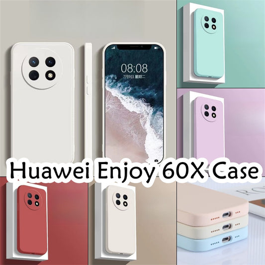 For Huawei Enjoy 60X Cover Drop and wear resistant Silicone Full Case Classic Simple Solid Color Phone Case Cover