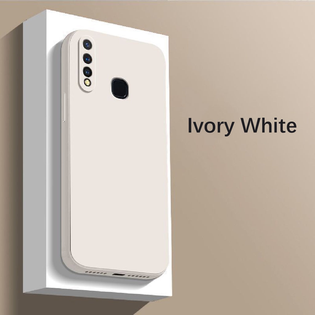 For VIVO Y19 2019 Cover Drop and wear resistant Silicone Full Case Classic Simple Solid Color Phone Case Cover