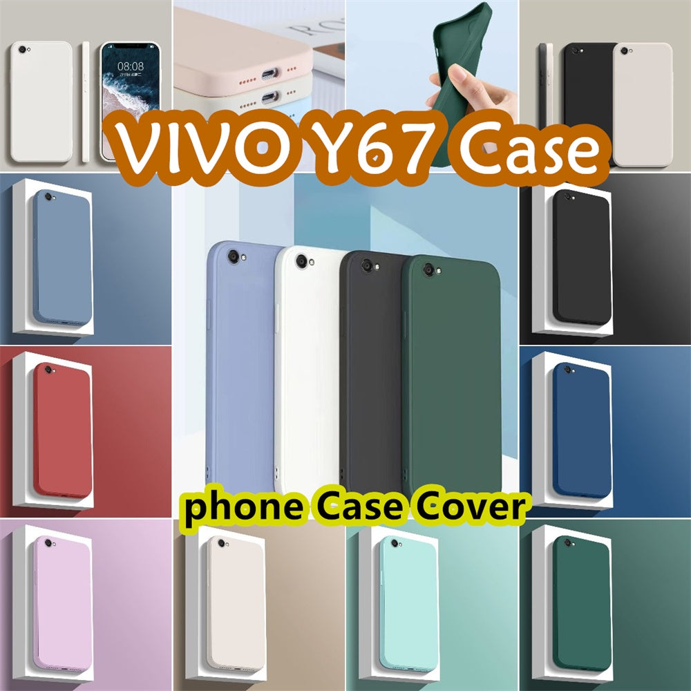 For VIVO Y67 Cover Drop and wear resistant Silicone Full Case Classic Simple Solid Color Phone Case Cover