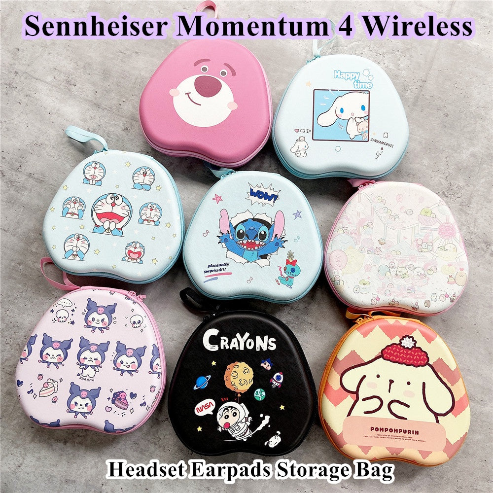 For Sennheiser Momentum 4 Wireless Headphone Case Cartoon Creative Patterns Headset Earpads Storage Bag Casing Box