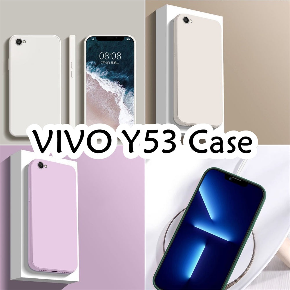 For VIVO Y53 Cover Drop and wear resistant Silicone Full Case Classic Simple Solid Color Phone Case Cover