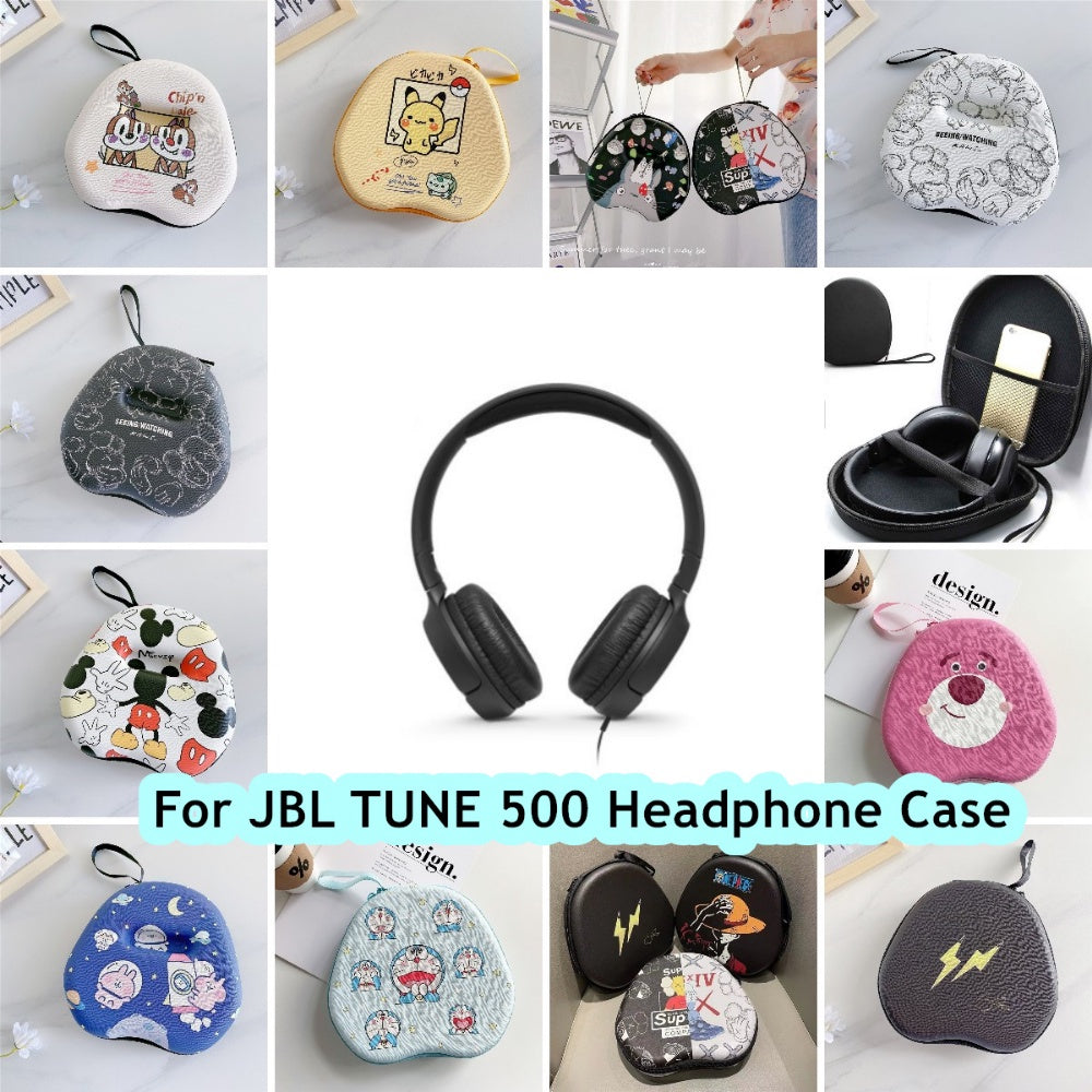 For JBL TUNE 500 Headphone Case Cartoon Creative Patterns Headset Earpads Storage Bag Casing Box