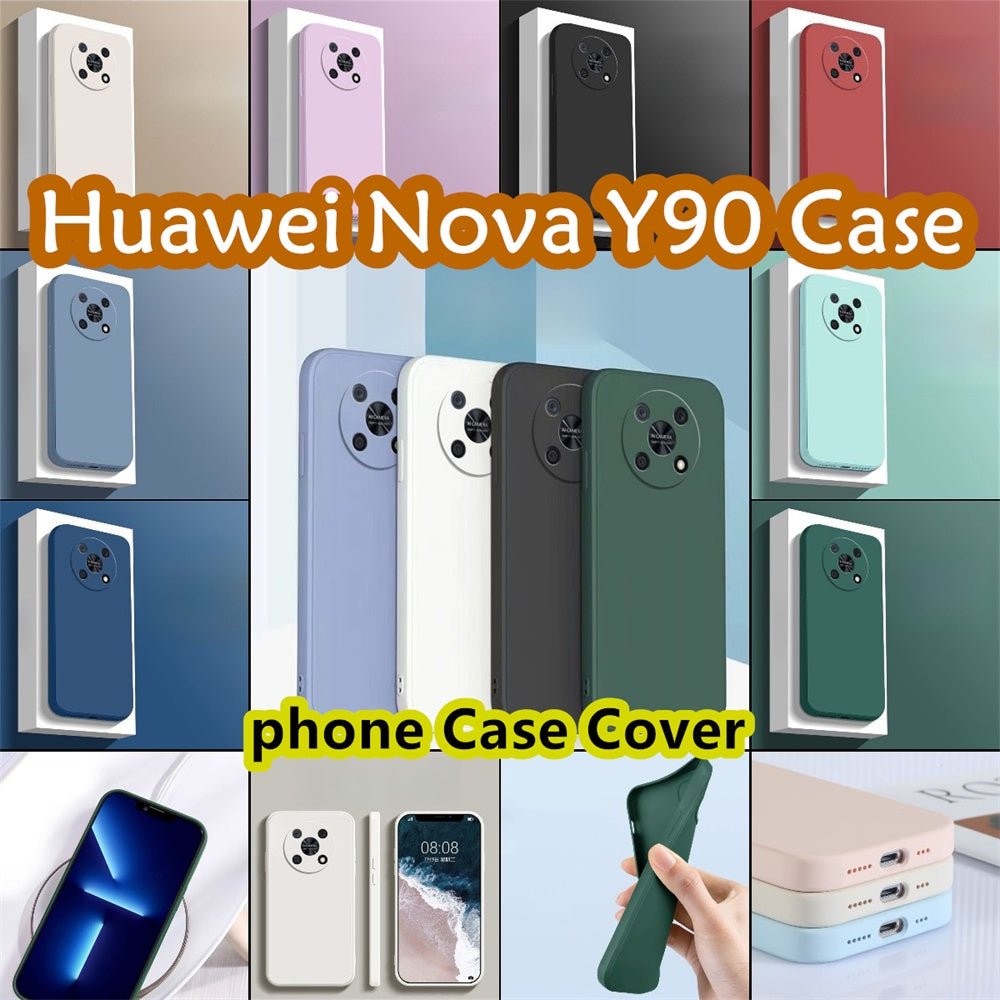For Huawei Nova Y90 Cover Drop and wear resistant Silicone Full Case Classic Simple Solid Color Phone Case Cover