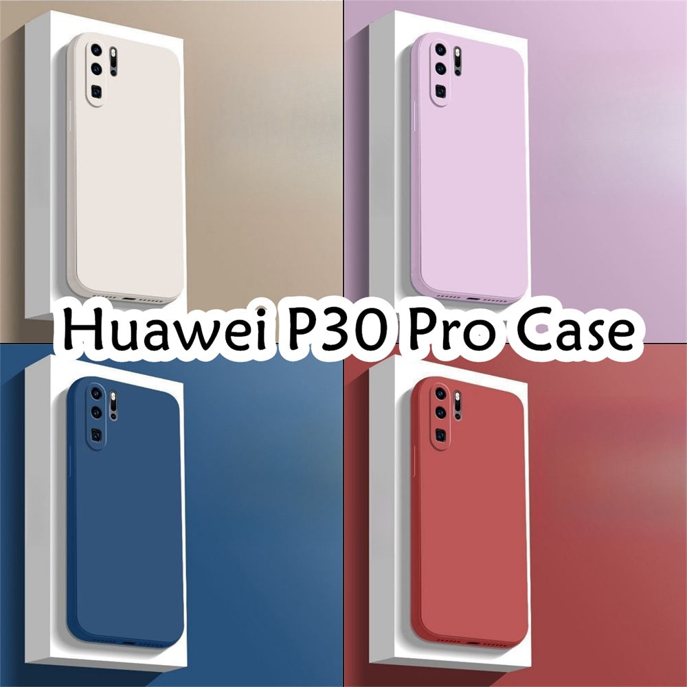 For Huawei P30 Pro Cover Drop and wear resistant Silicone Full Case Classic Simple Solid Color Phone Case Cover