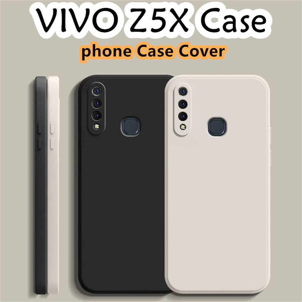 For VIVO Z5X Cover Drop and wear resistant Silicone Full Case Classic Simple Solid Color Phone Case Cover
